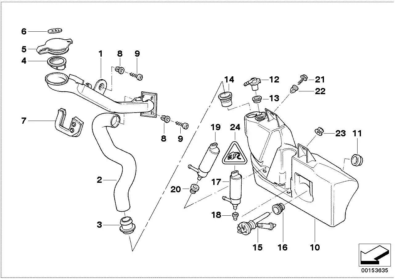 BMW Aufkleber Behälterfüllmenge E38 61668361583