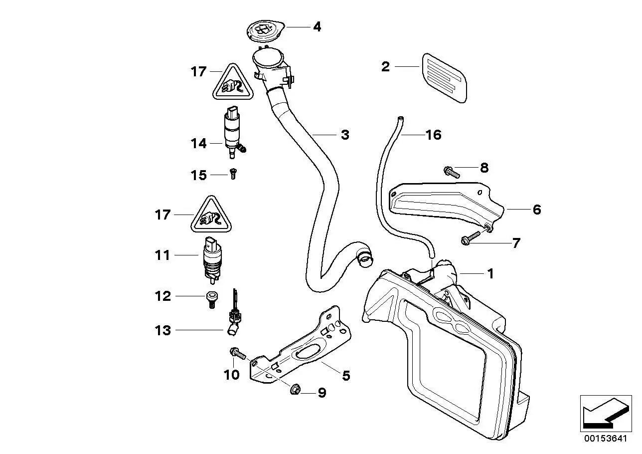 BMW Aufkleber Behälterfüllmenge E60 E61 E63 E64 61667079937 - Bil