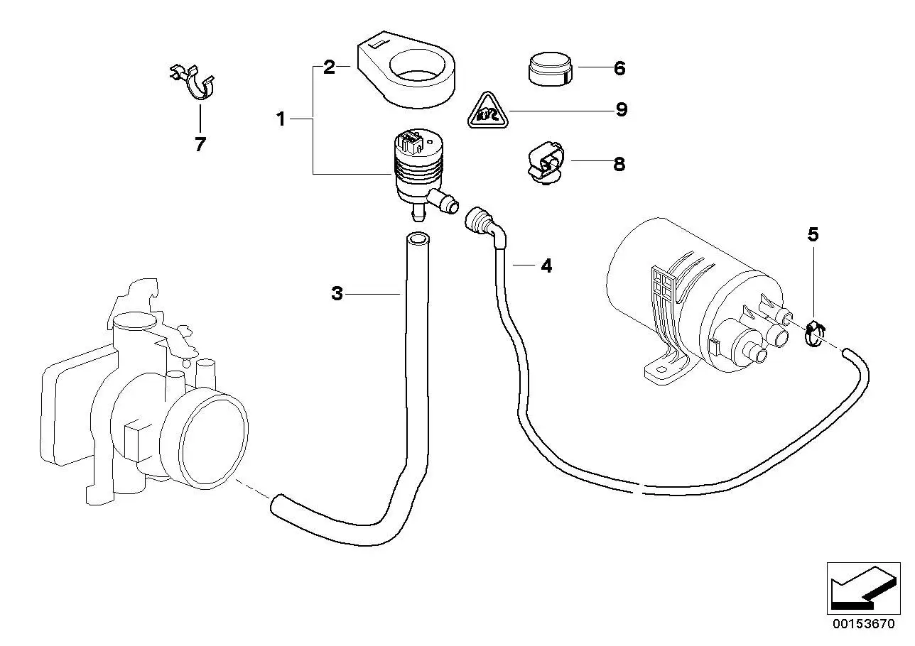 BMW Tankentlüftungsleitung E39 E46 E53 E65 E66 E85 13907557924 -