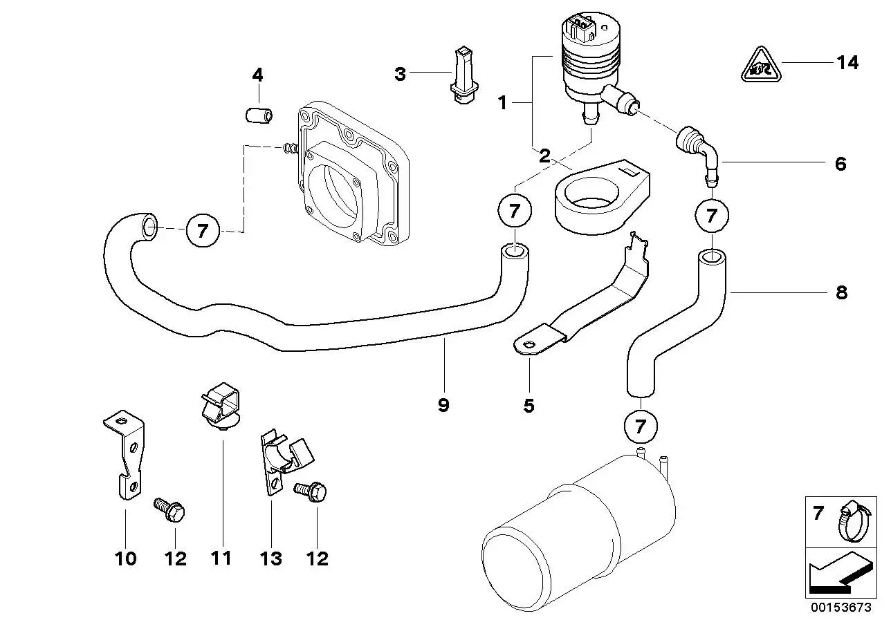 BMW Schlauchkrümmer E38 13901710555 - Bildposition 09