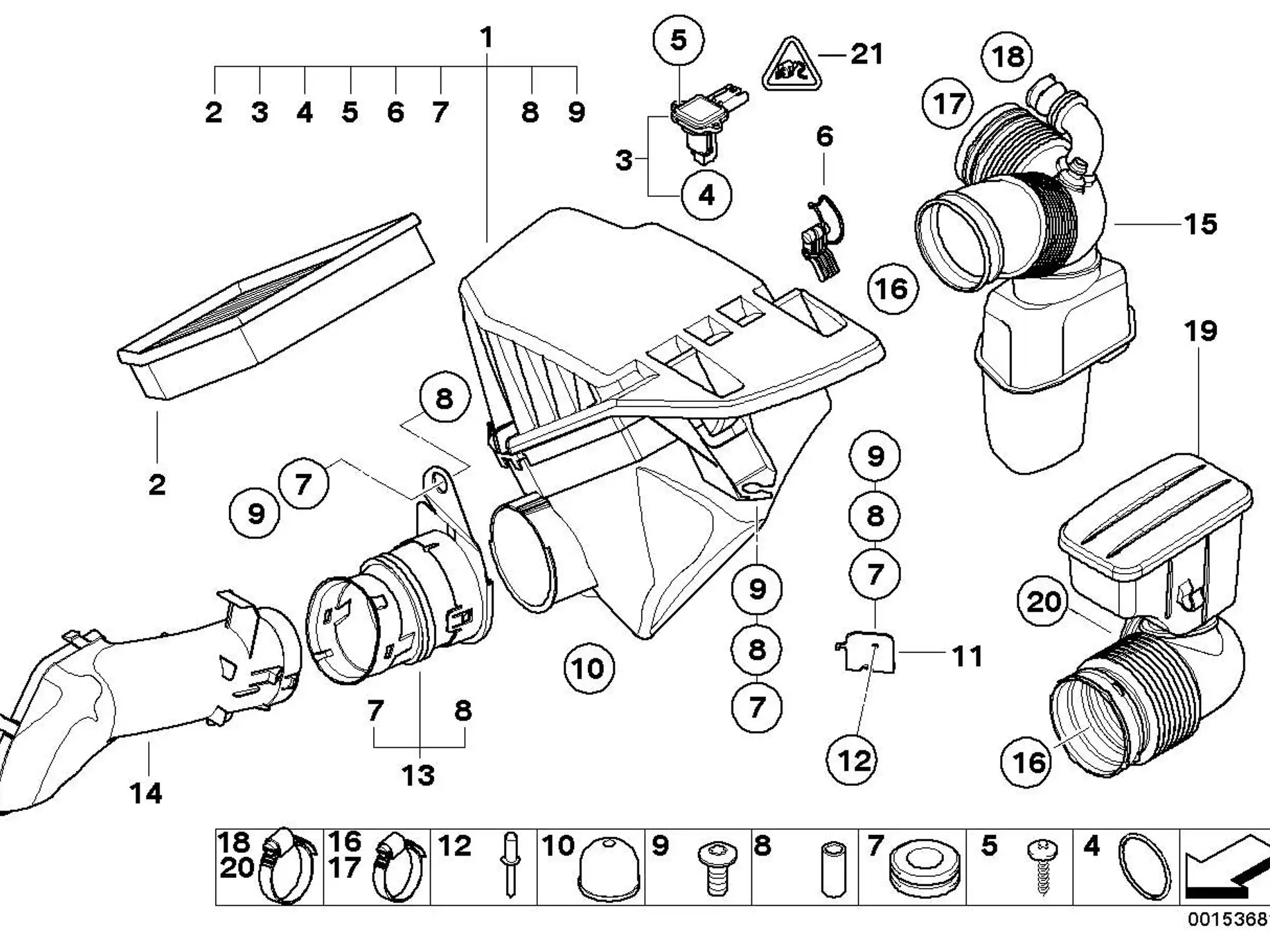 BMW Spannbügel E60 E61 E63 E64 E85 E86 K42 K46 K47 K49 13717525713