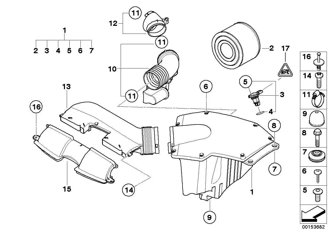 BMW Ansaughaube E84 E90 E91 E92 E93 13717541737 - 3er, X1