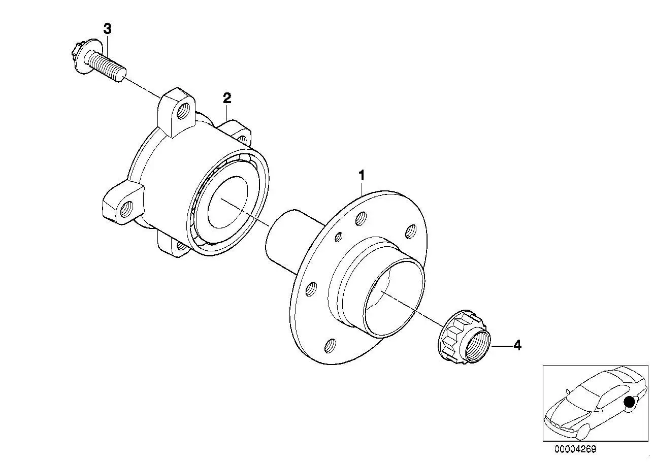 BMW Mitnehmerflanschnabe E39 33411093371 - Bildposition 01