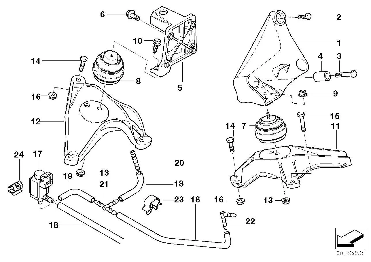 BMW Halteklammer E39 E53 E63 E64 E81 E82 E84 E87 E88 E89 E90 E91