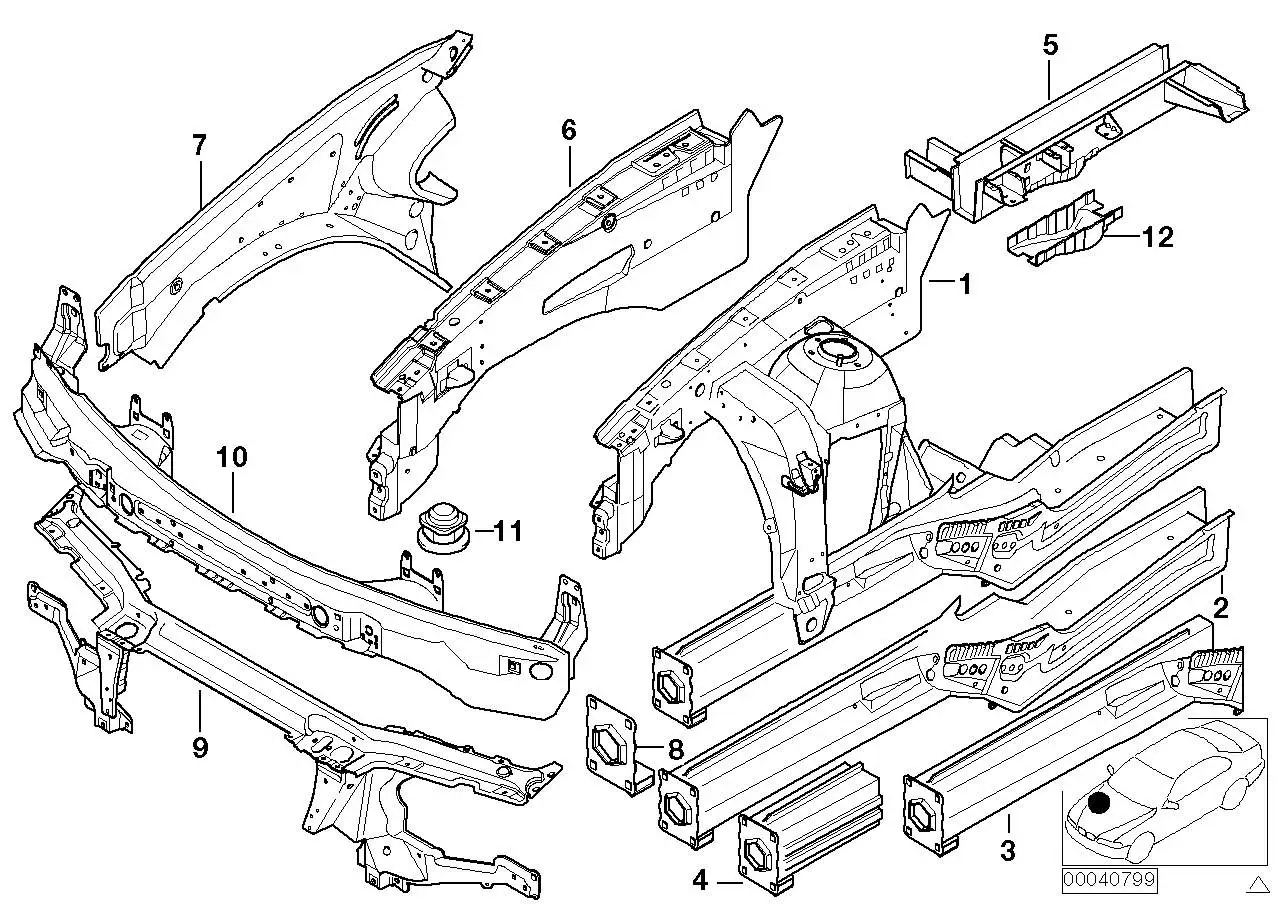 BMW Vorderwand E53 51718402319