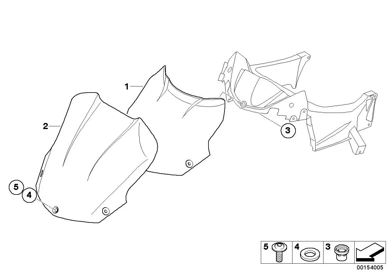 BMW Satz Windschild niedrig K71 71607699114