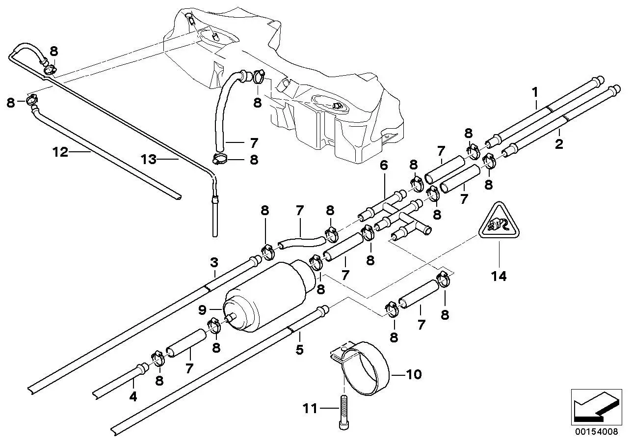 BMW Kraftstoffleitung E39 16111183297