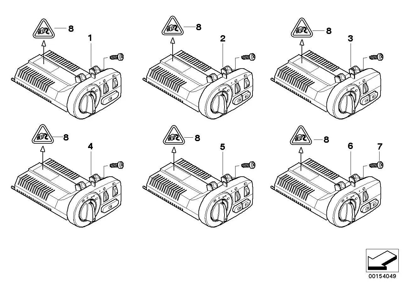 BMW Schaltereinheit Licht E85 E86 61319146284