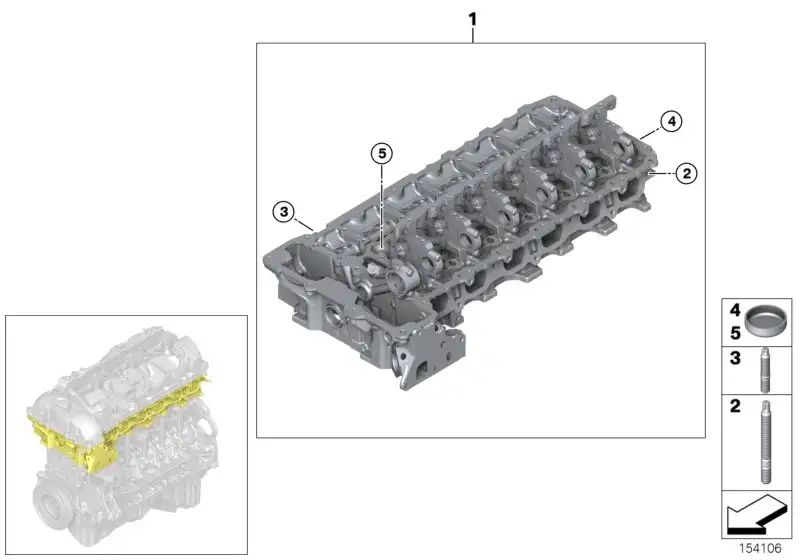 BMW Zylinderkopf E60 E61 E63 E64 E90 E91 E92 E93 F10 F11 11127566