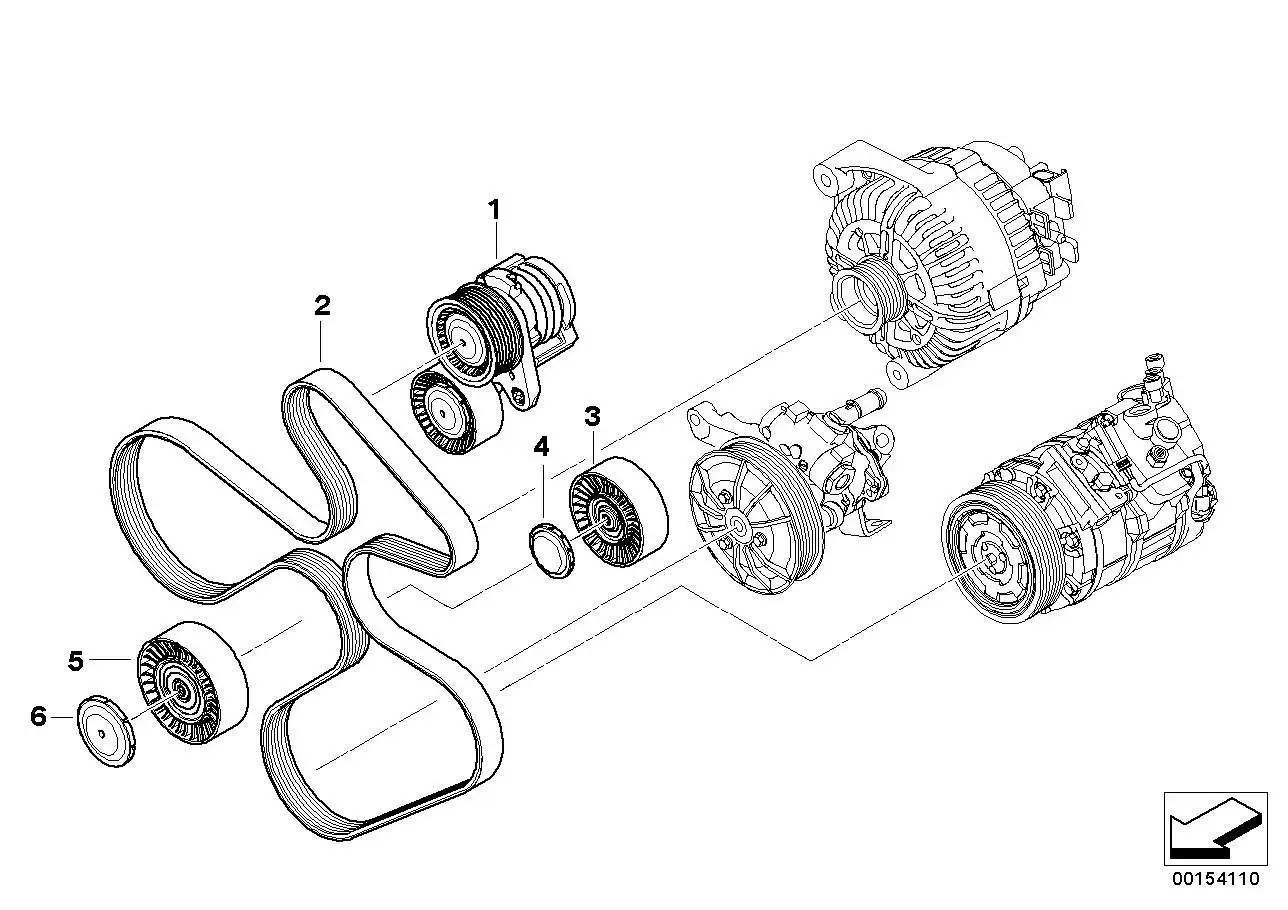 BMW Riemenspanner mechanisch E82 E88 E90 E91 E92 E93 11287563927