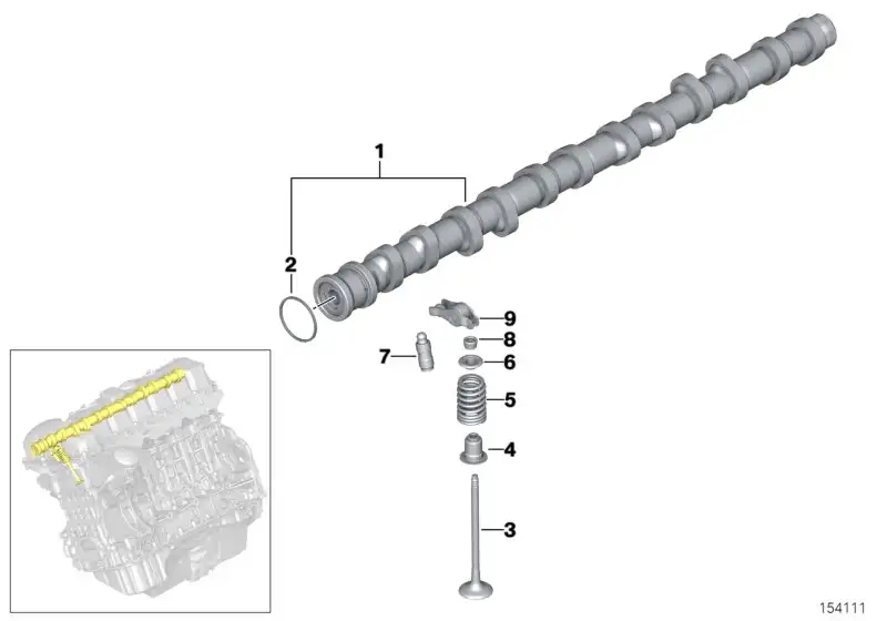 BMW Einlassventil E71 E82 E88 E89 E90 E91 E92 E93 F01 F02 1134755