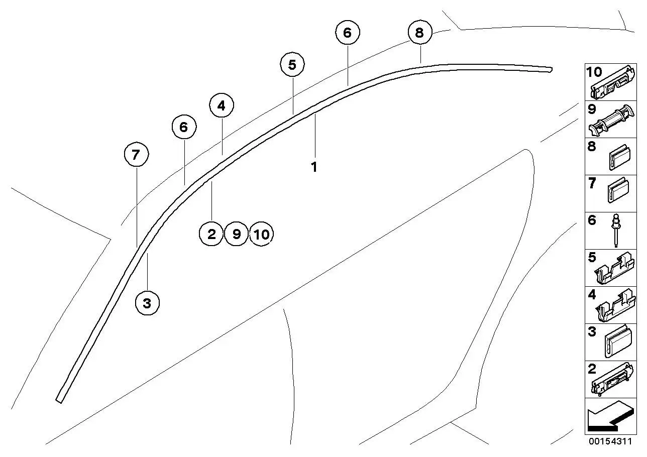 BMW Klammer E65 E66 51137019272 - Bildposition 04