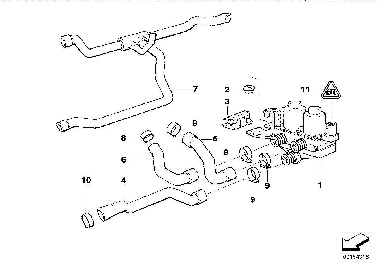 BMW Wasserventil E36 64118375792 - Z3 E36