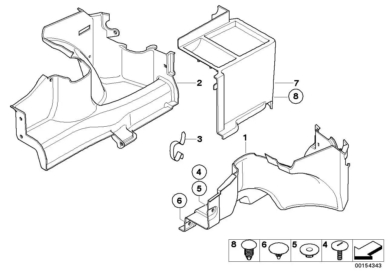 BMW Verkleidung rechts E85 51476962414 - Z4 E85