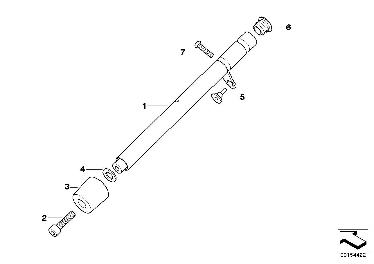 BMW Stummellenker links K71 32718520639 - Bildposition 01