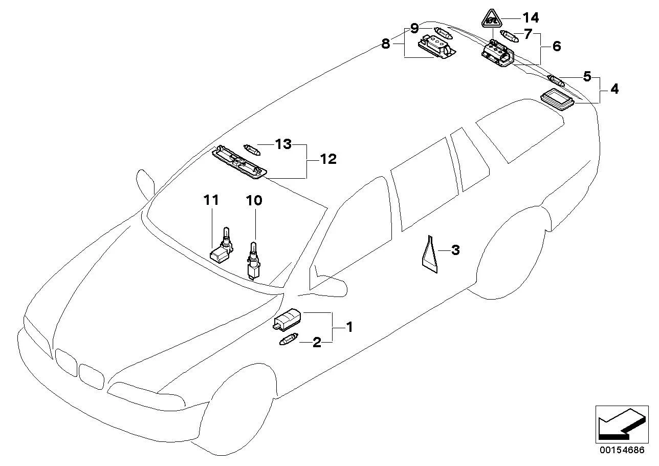 BMW Lichtscheibe für Kennzeichenbeleuchtung E39 51138236878