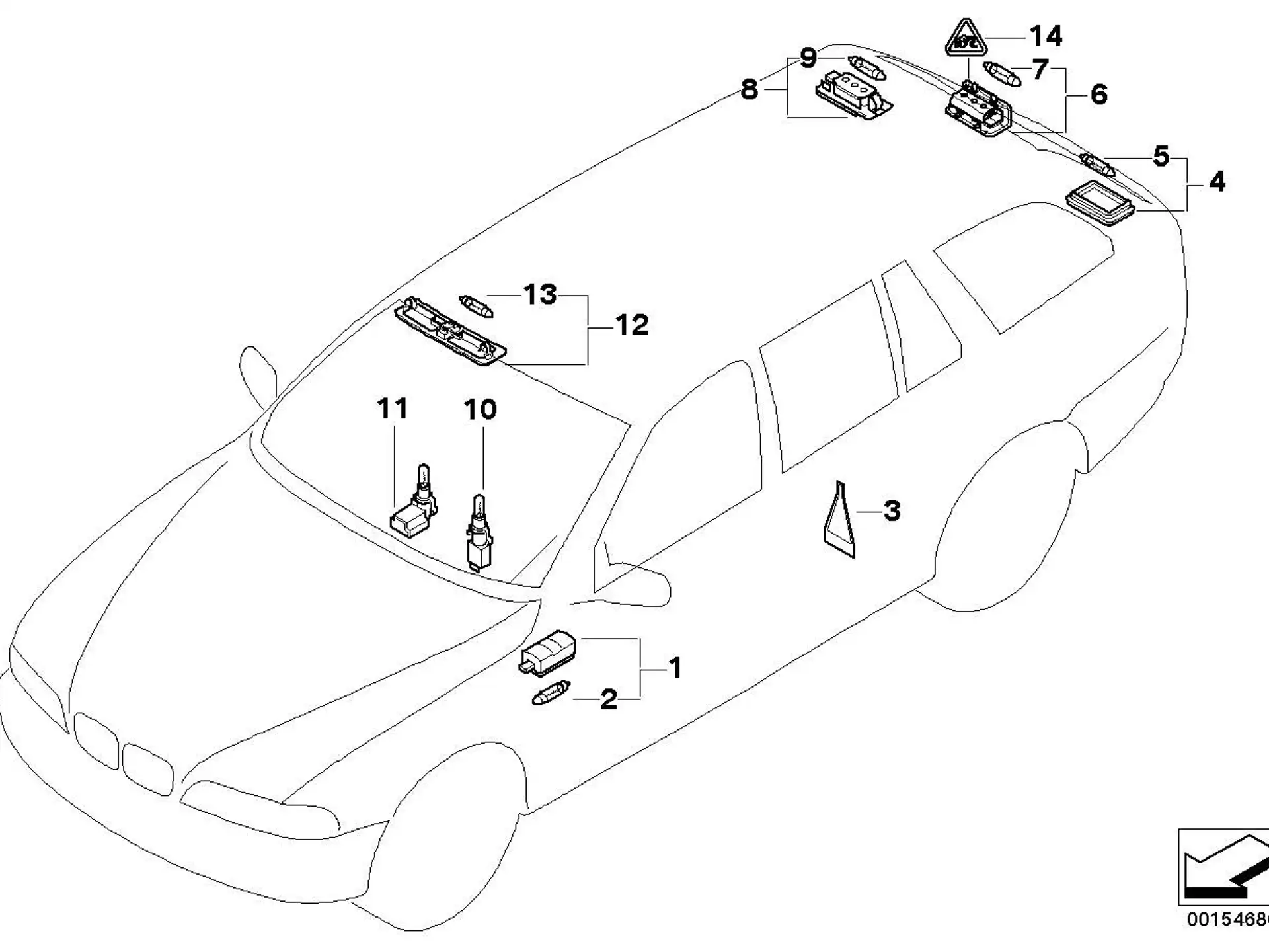 BMW Lichtscheibe für Kennzeichenbeleuchtung E39 51138236878