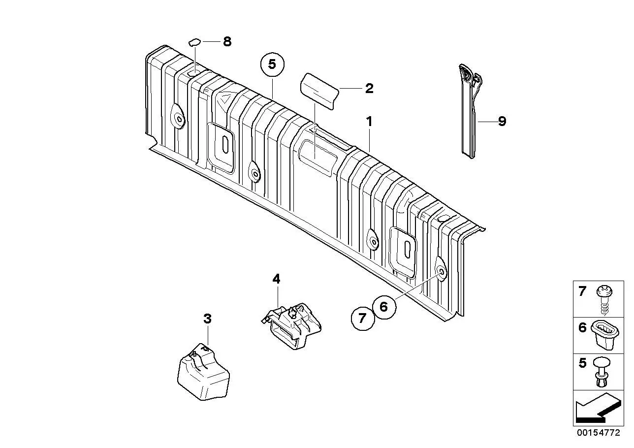 BMW Halter Warndreieck hinten E90 E92 51477131761 - Bildposition