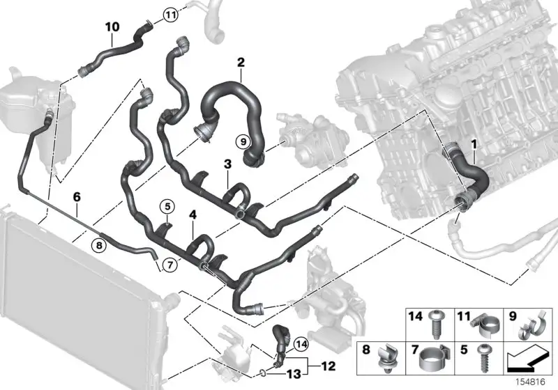 BMW Schlauch Kühler-Wärmetauscher Motoröl E82 E88 E89 E90 E91 E92