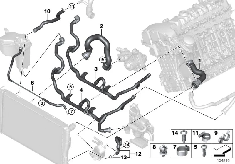 BMW Entlüftungsleitung Kühler oben 17127565094