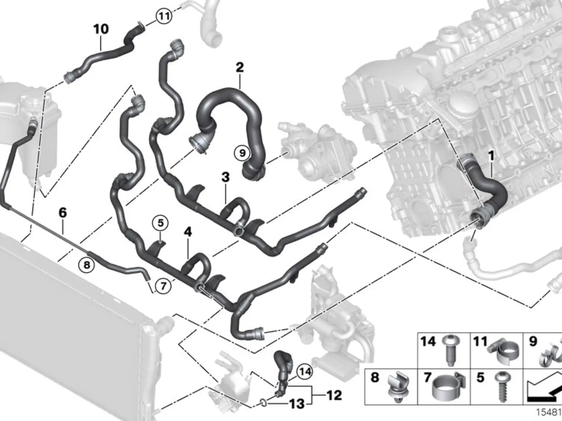 BMW Entlüftungsleitung Kühler oben 17127565094