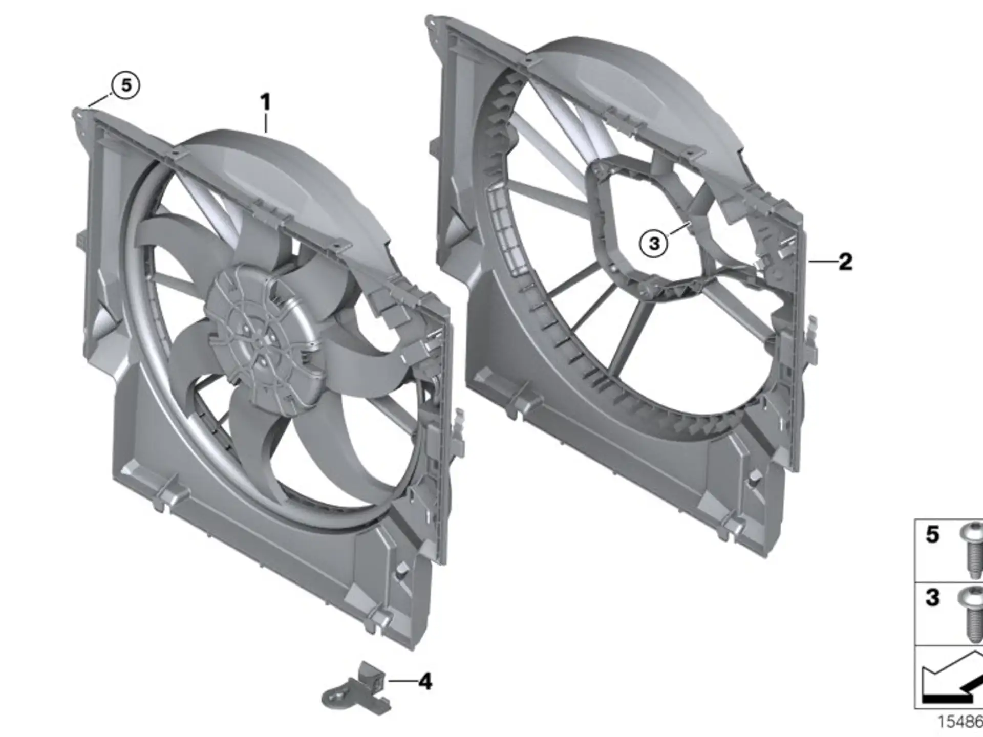 BMW Lüfterzarge E82 E84 E88 E89 E90 E91 E92 E93 17427544803
