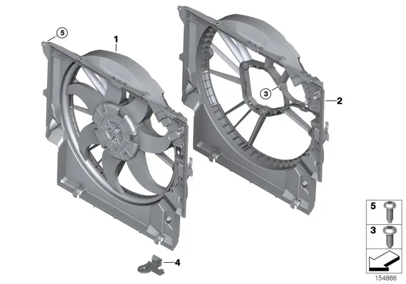 BMW Lüfterzarge E82 E84 E88 E89 E90 E91 E92 E93 17427544803 - 1er