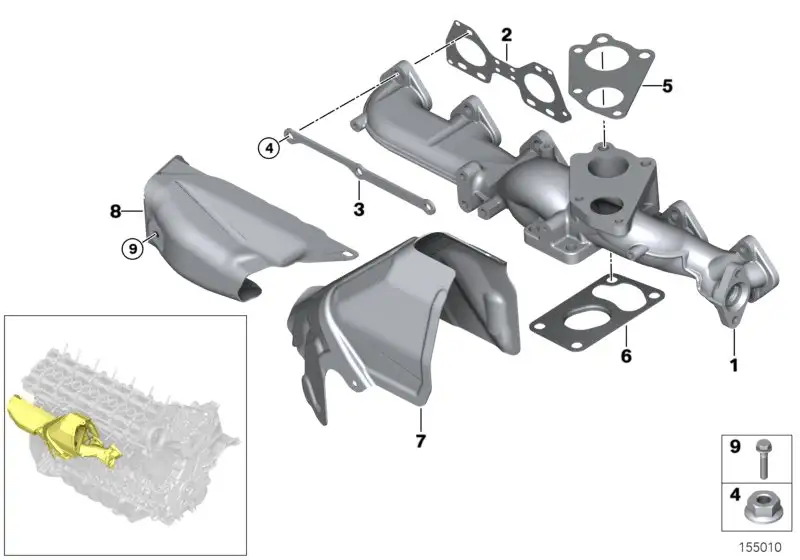 BMW Dichtung asbestfrei E60 E61 E63 E64 E70 E71 E83 E90 E91 E92 1