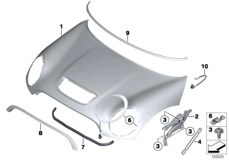 BMW Frontklappe R55 R56 R57 R58 R59 41617318365