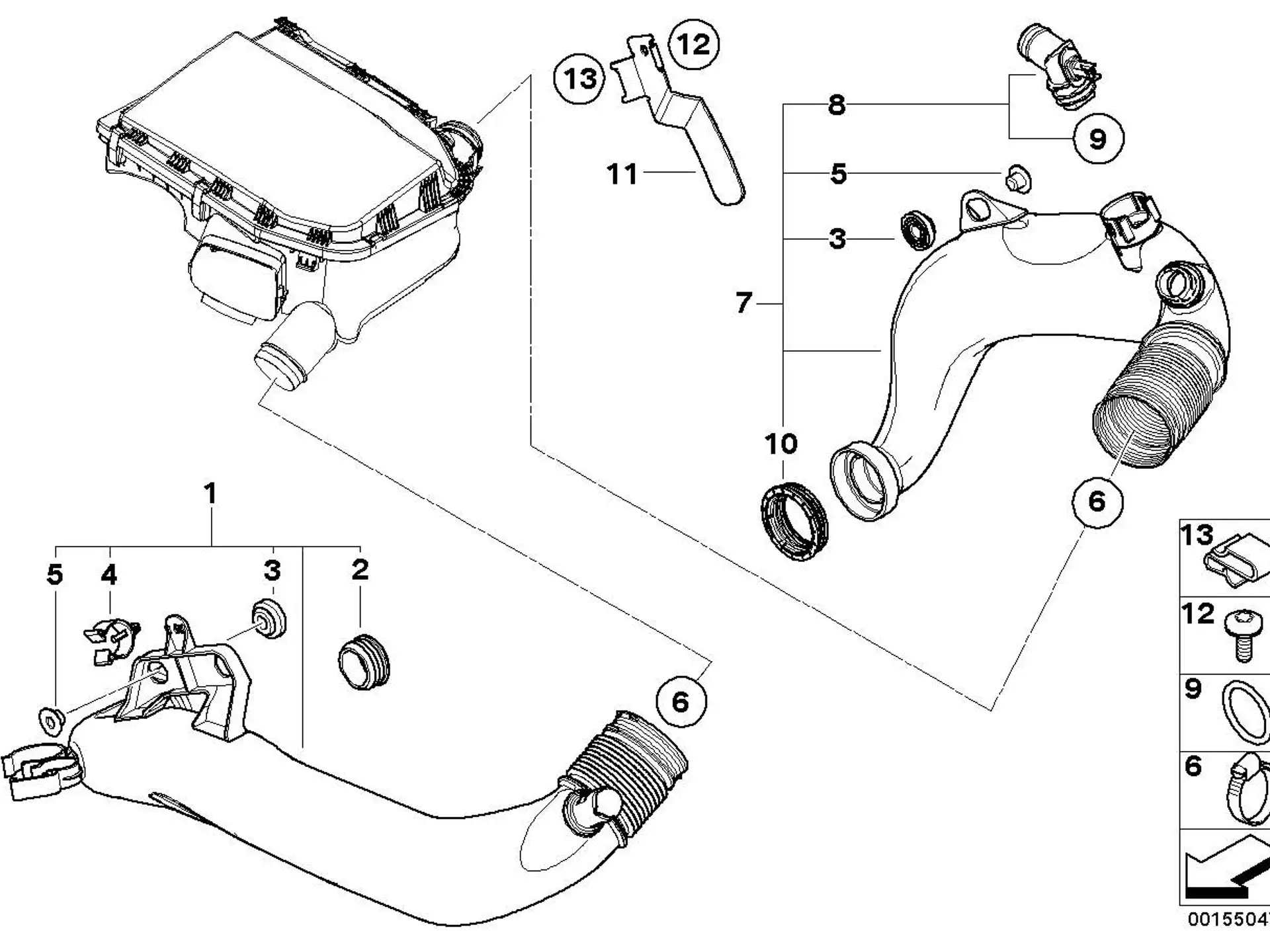 BMW Tülle E82 E88 E89 E90 E91 E92 E93 13717568028