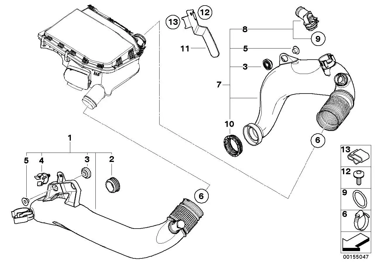 BMW Tülle E82 E88 E89 E90 E91 E92 E93 13717568028