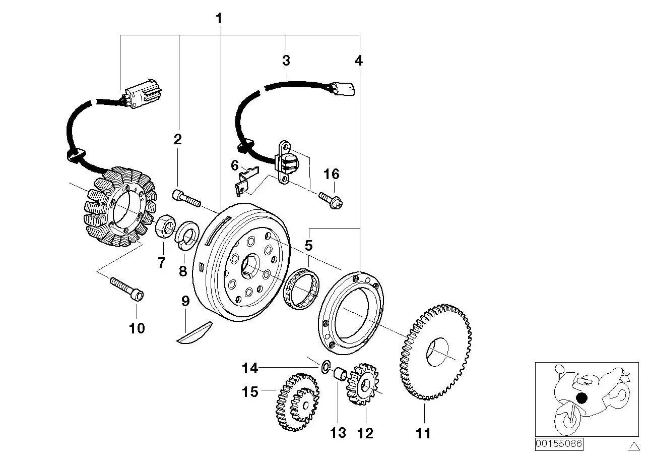 BMW Zahnrad K15 12317700138