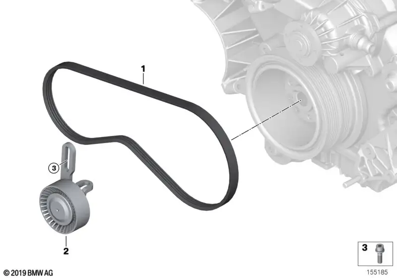 BMW Riemenspanner E70 11287546163 - Bildposition 02