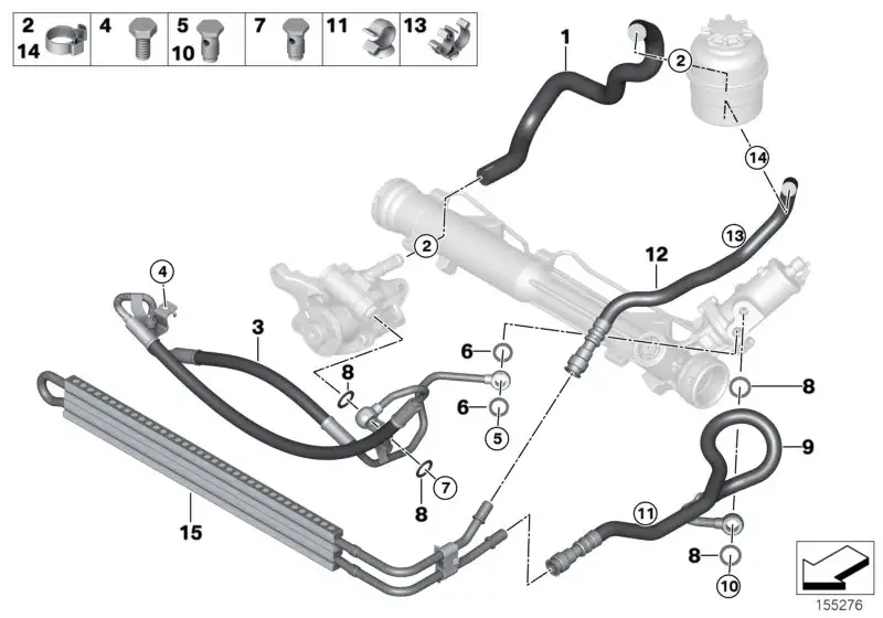 BMW Rücklaufleitung E82 E88 E90 E91 E92 E93 32416776882