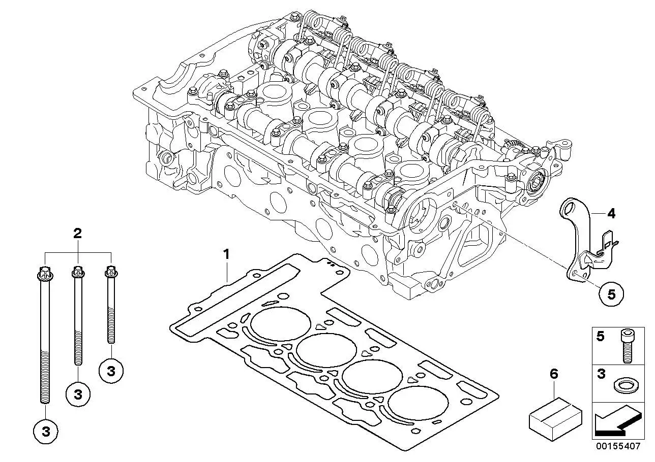 BMW Zylinderkopfdichtung asbestfrei R55 R56 R57 R58 R59 R60 R61 1
