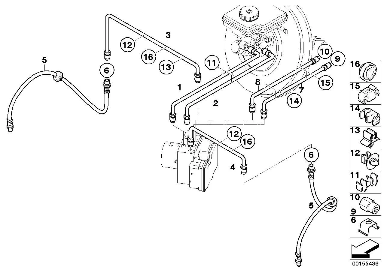 BMW Bremsschlauch vorne R55 R56 R57 R58 R59 34306788442
