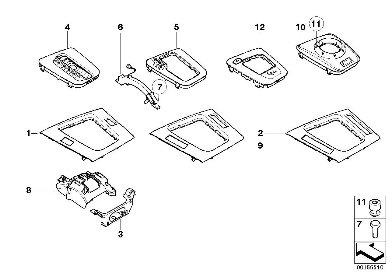 BMW Boden Ablegefach E46 51168234712 - Bildposition 01