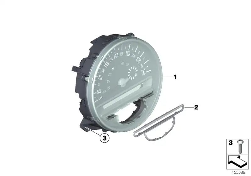 BMW Tachometer Instrumententafel 62109232430 - Bildposition 01