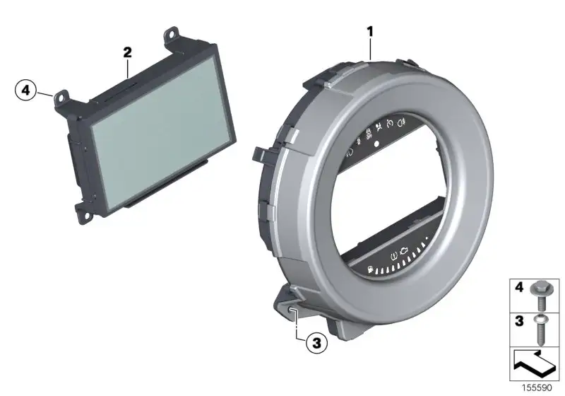 BMW Central Information Display R55 R56 R57 R58 R59 R60 R61 65509