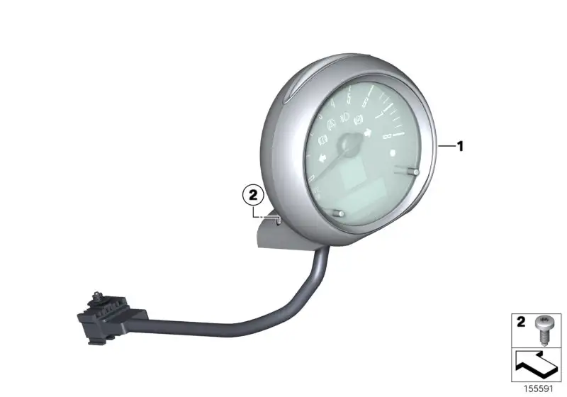 BMW Drehzahlmesser Lenksäule R55 R57 R58 R59 R60 R61 62109325808