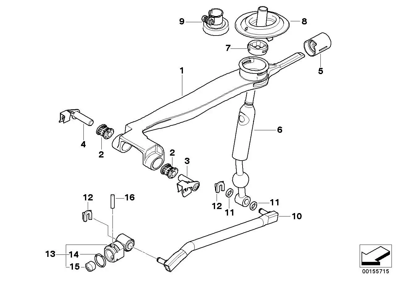 BMW Schalthebel E63 E64 25117560190