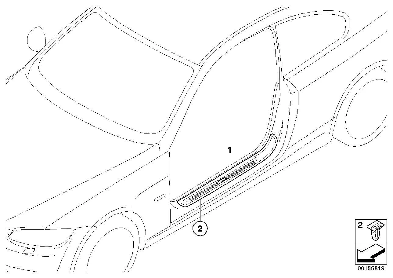 BMW Clip schwarz E92 51478413209