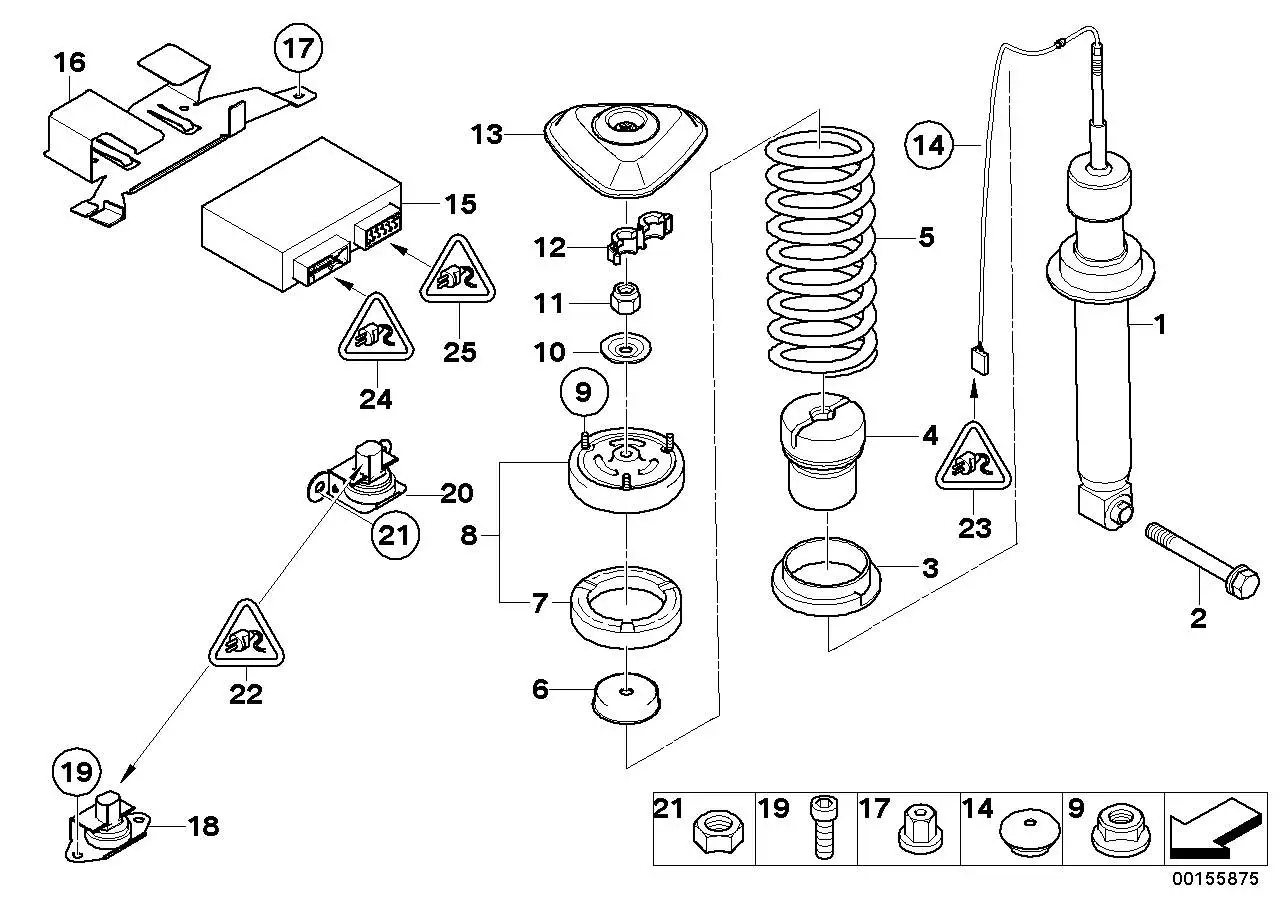 BMW Zusatzdämpfer hinten E63 E64 33532283183 - Bildposition 04