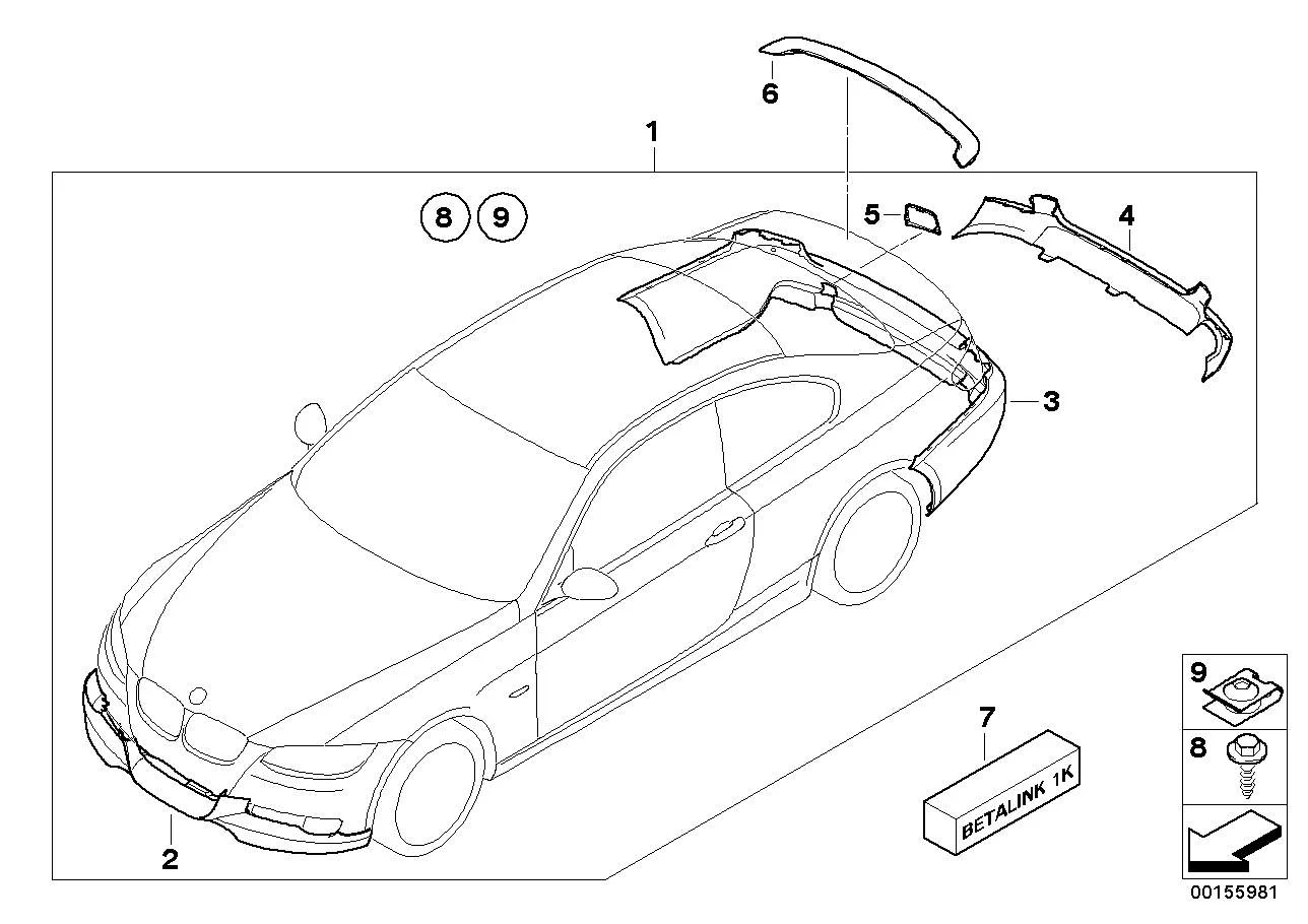 BMW Heckverkleidung Aerodynamik E92 E93