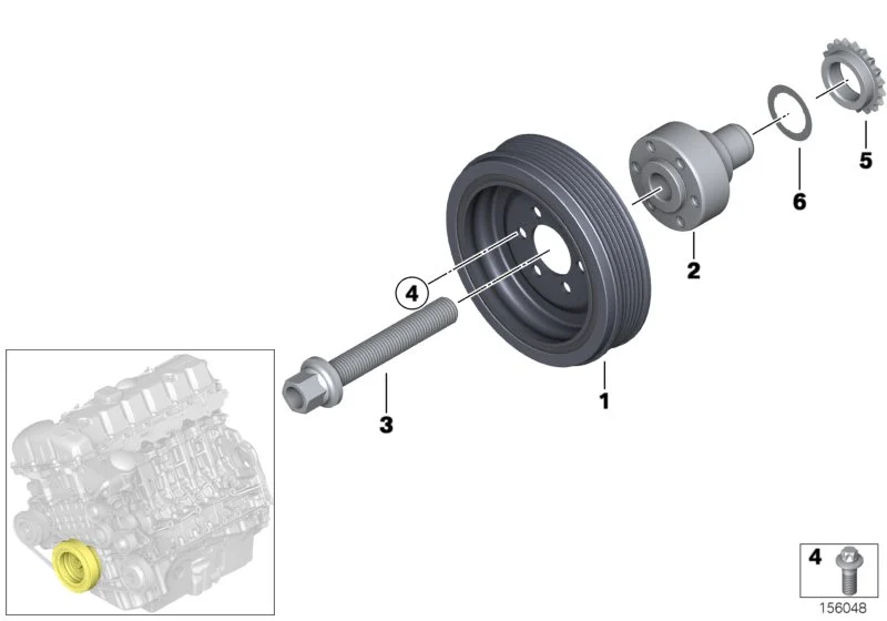 BMW Schwingungsdämpfer E82 E88 E90 E91 E92 E93 11237576675