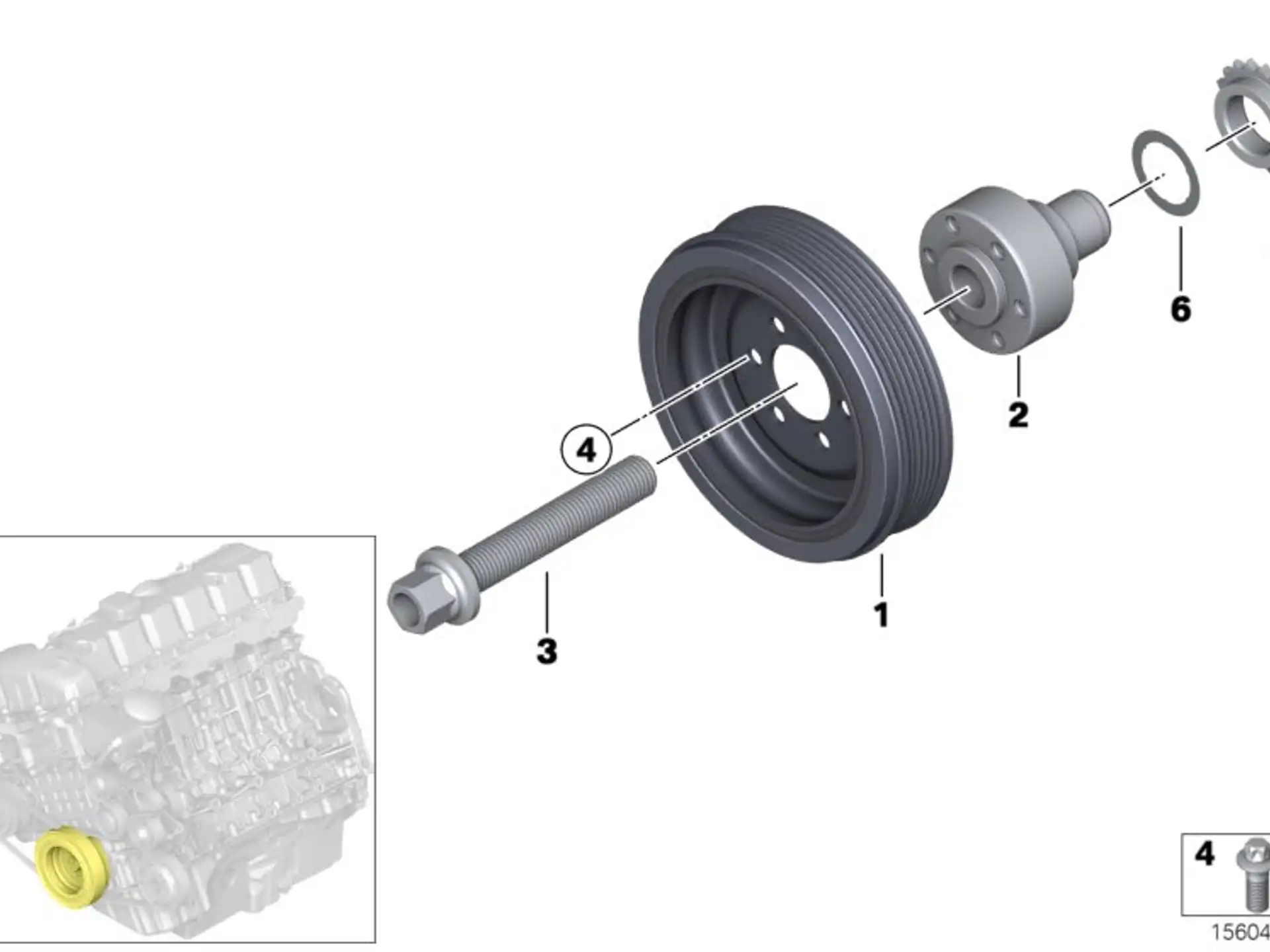 BMW Sechskantschraube E60 E61 E63 E64 E65 E66 E70 E71 E81 E82 E83 E84 E85 E86 E87 E88 E89 E90 E91 E92 E93 F01 F02 F10 F11 F25 11211439395