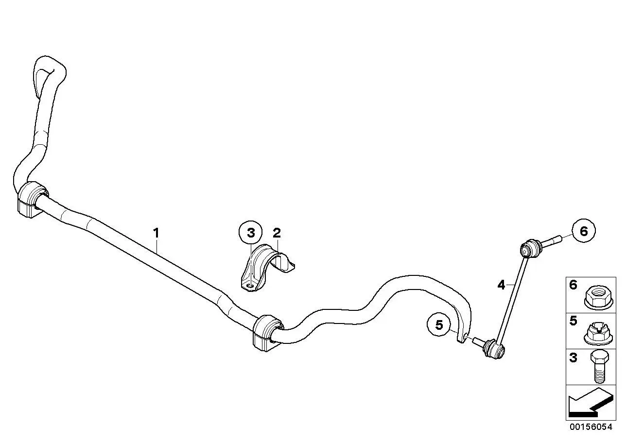 BMW Stabilisator mit Gummilager vorn E70 E71 E72 31356774737