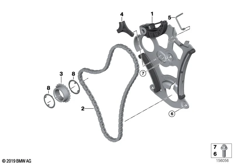 BMW ASA-Schraube E60 E61 E63 E64 E65 E66 E70 E71 E81 E82 E83 E84 E85 E86 E87 E88 E89 E90 E91 E92 E93 F01 F02 F07 F10 F11 F12 F13 F25 11417549370