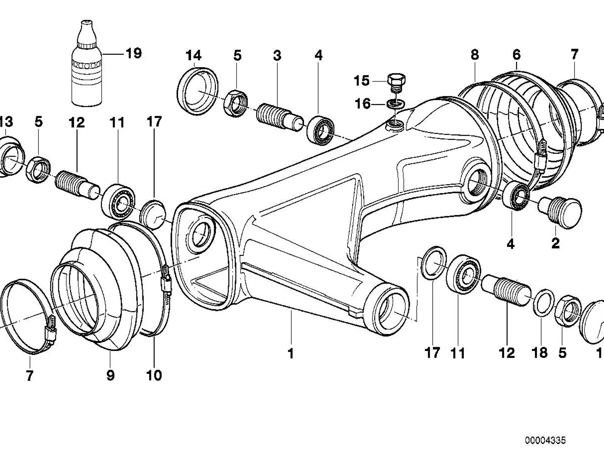 BMW Gummibalg R50 R60 R75 R90 R90S R45 R45T R65 R65T 33171230304