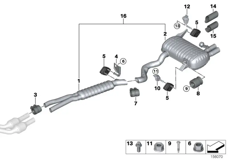 BMW Mittelschalldämpfer 18307567138 - Bildposition 01
